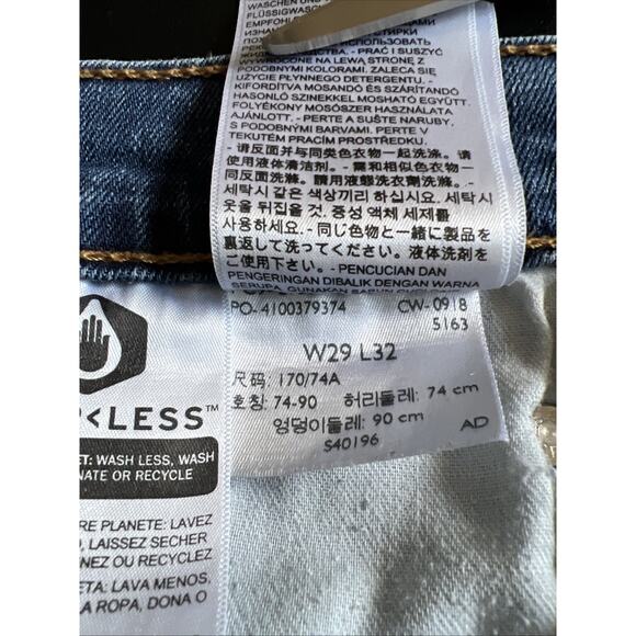 Levis 502 Jeans Mens 29x32 (29x30 actual) Blue Stretch Denim Slim Fit - Picture 8 of 13